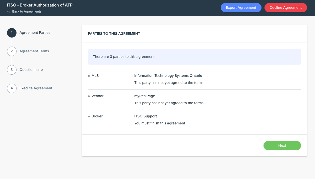 ATP Agreement Parties step