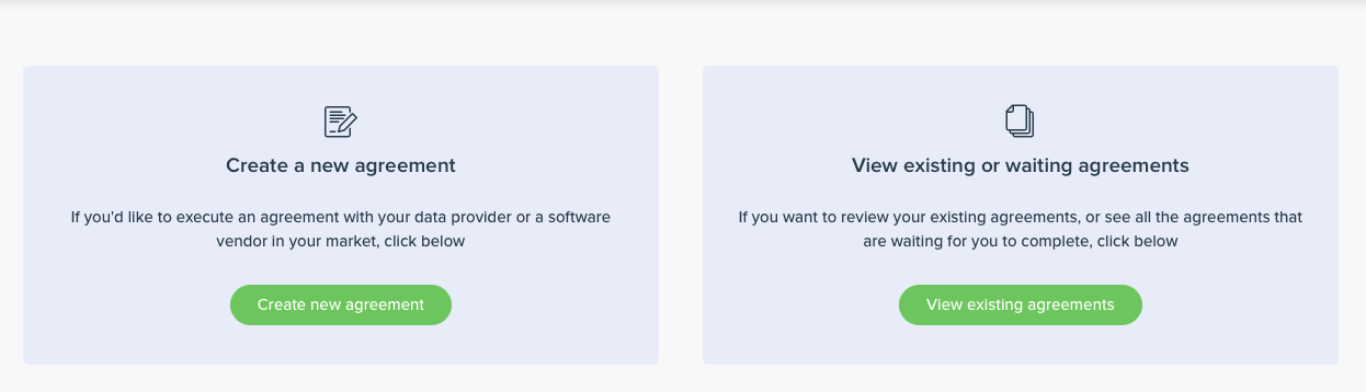 Agreements dashboard